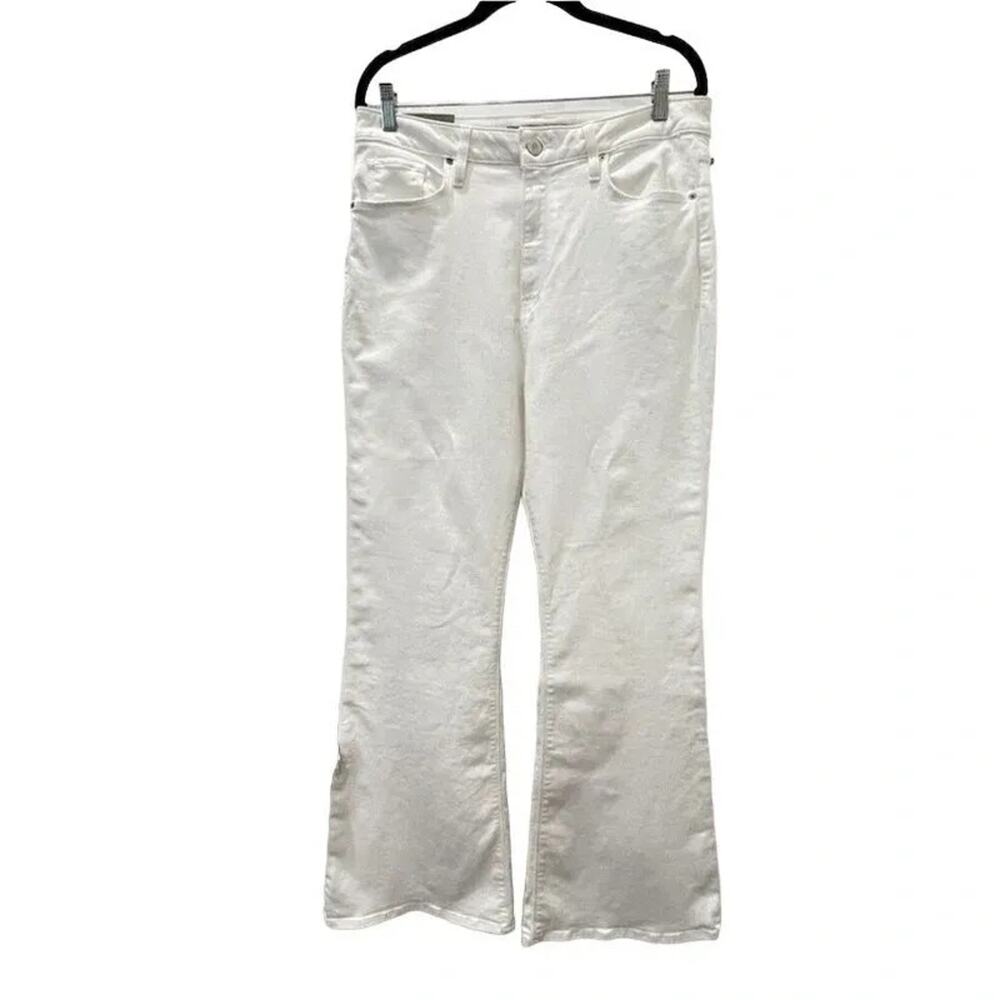 Hudson Holly Jeans Womens 33 White High Rise Flare Stretch Denim